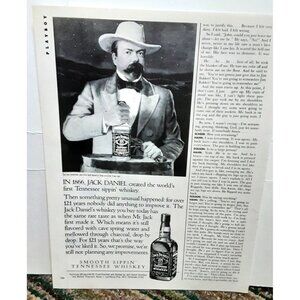 1987 Jack Daniels Tennessee Sippin Whiskey Original print ad vintage 80s
